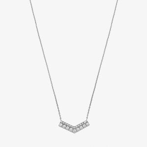 NEW!! Michael Kors Pavé Chevron Silver Necklace